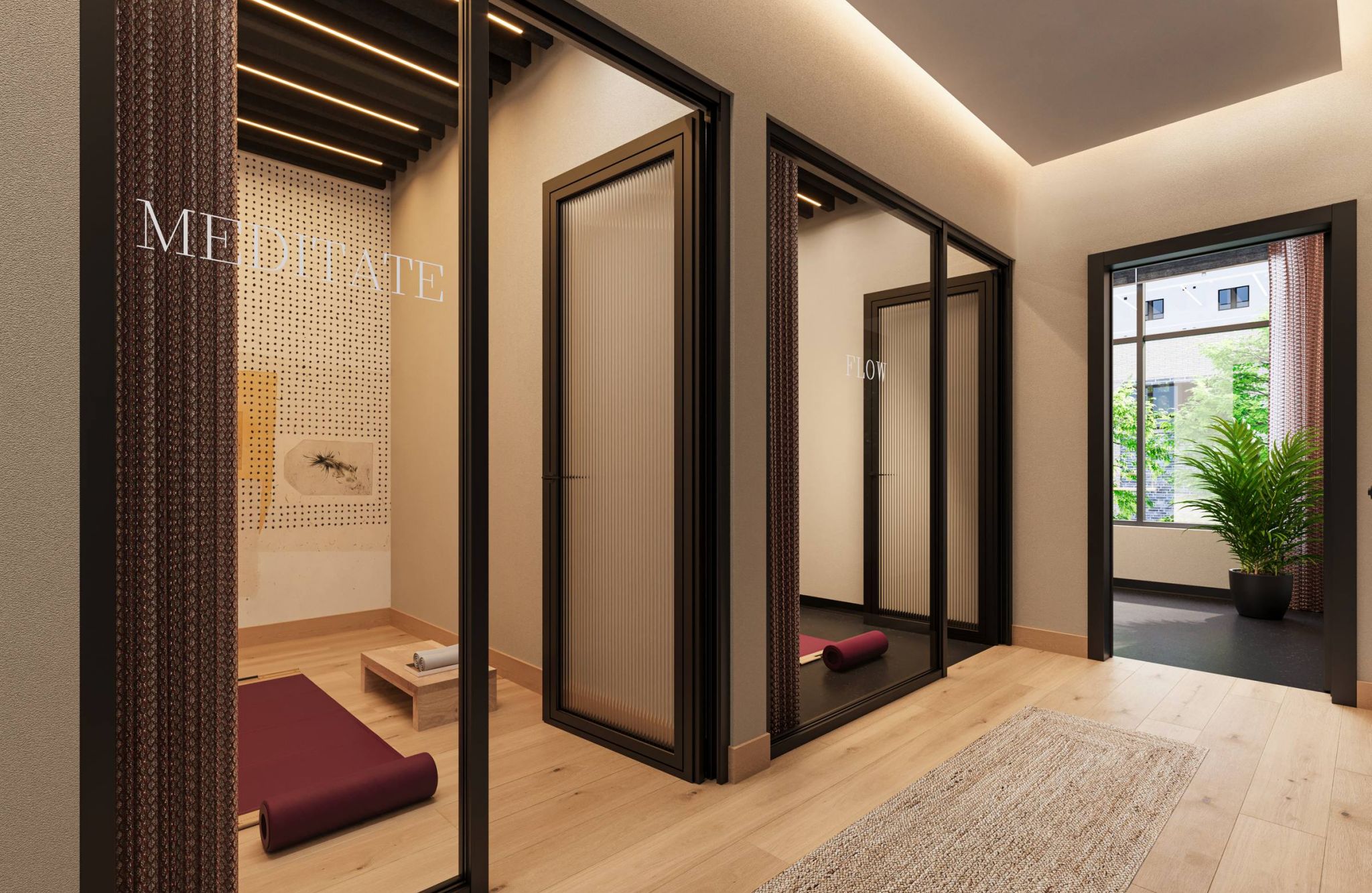 EVER West Lafayette wellness nook with a meditation room