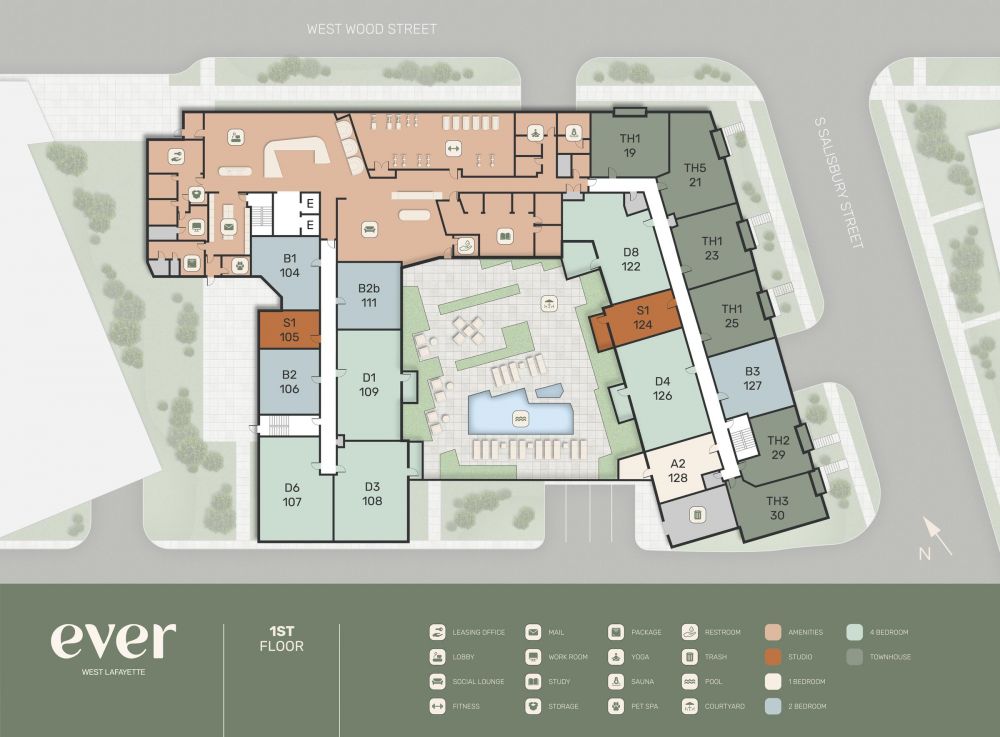Ever West Lafayette sitemap floor 1