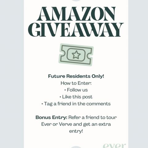 giveaway alert!! 🚨 with prime week coming up, we’re giving away some amazon gift cards to future residents! follow those rules to enter :)