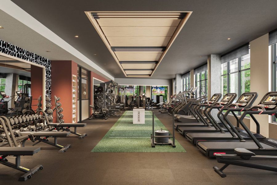 EVER West Lafayette fitness center with treadmills, free weights, and machines